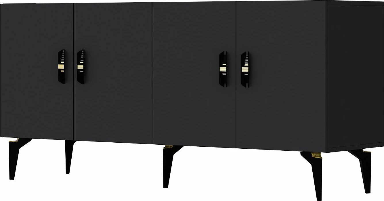 Konsol Skye Decor, ngjyrë antracit, Plus