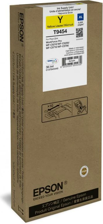 Patron boje, Epson, C13T945440, XL 40 ml, e verdhë