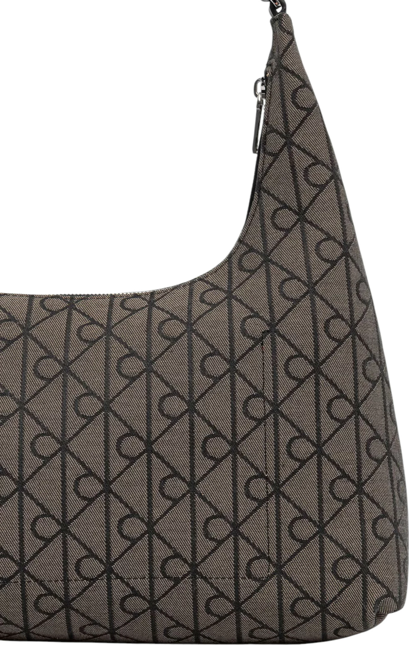 Çantë shpatulle për femra Calvin Klein LV04F3635G, e zezë-bezhë