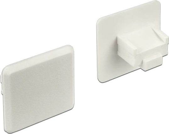 Kapak pluhuri për port RJ-45 DeLOCK 64019, 10 copë, i bardhë