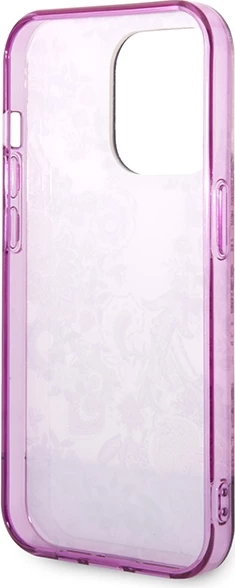 Mbështjellës Guess Porcelain Collection për iPhone 14 Pro Max, fuchsia