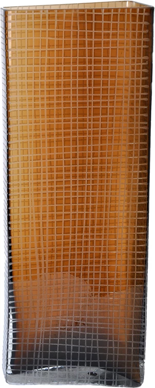 Vazo GRAVIR HONEY, qelq, ngjyrë kafe, 16x12x44cm