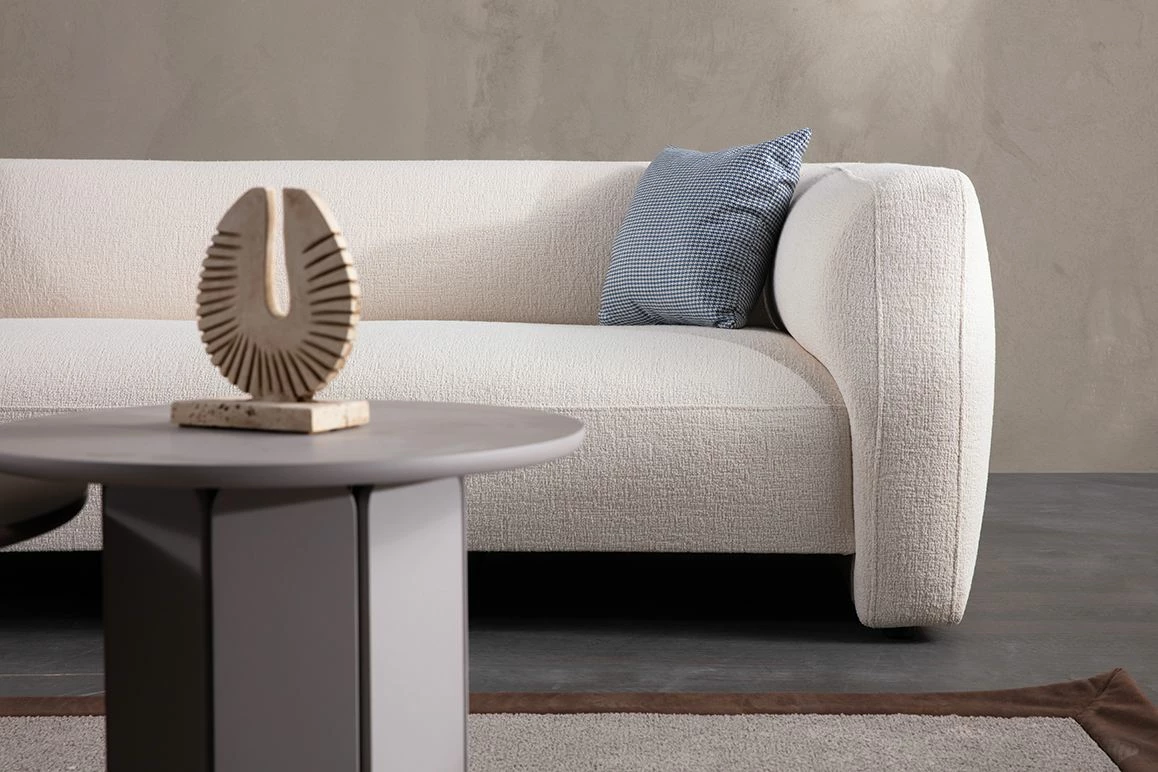 Divan treshe Rena 3, Atelier del Sofa, ngjyrë e bardhë
