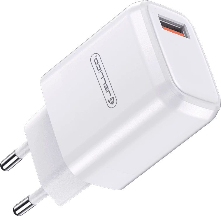 Karikues muri Jellico A77 Quick Charge 22.5W, USB-A 3.0A me kabllo Lightning, e bardhë, EU blister