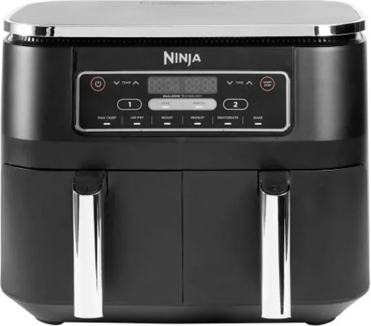 fritezë me ajër të nxehtë, Ninja, AF300EU, 7.6L (2x3.8L), 2470W, 6 programe, 2 zona të pavarura, e zezë