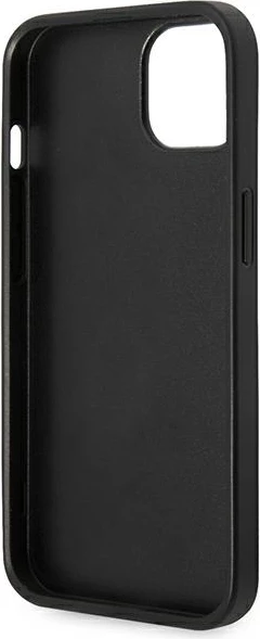 Mbështjellës Karl Lagerfeld KLHCP14MSAPKHK për iPhone 14 Plus 6.7", hardcase, Saffiano Karl's Head Patch, i zi