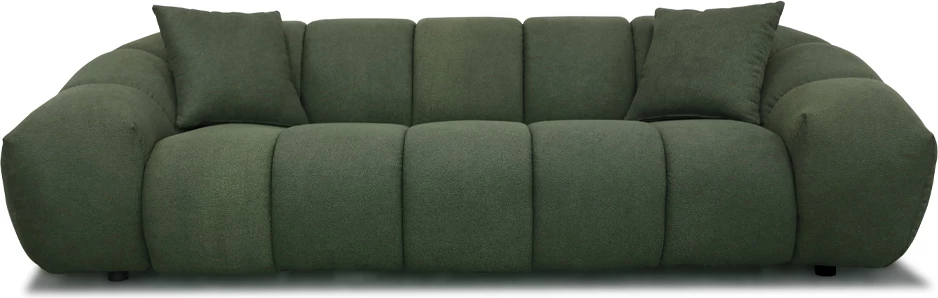 Divan BOSSANOVA, 3 vende, ngjyrë e gjelbër e errët, 255x115x71cm