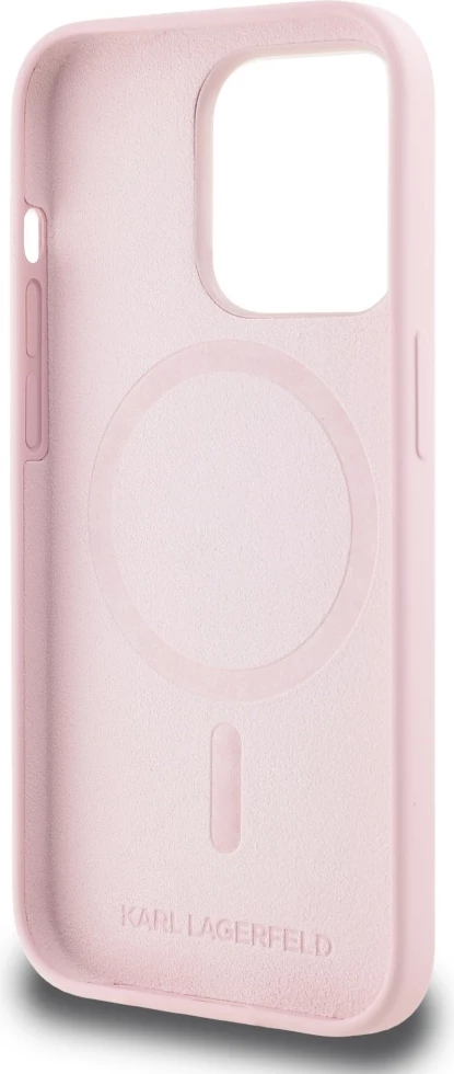 Mbështjellës Karl Lagerfeld Silicone Karl&Choupette MagSafe për iPhone 14 Pro Max, Rozë