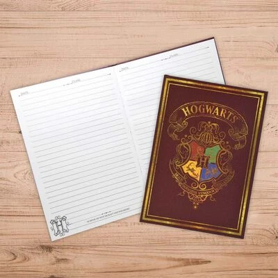 Fletore BLUE SKY Harry Potter A5 me kopertinë të fortë, me vija, Colourful Crest, e kuqe