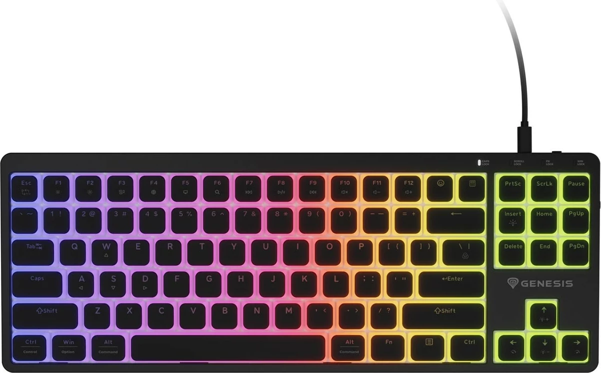 Tastierë gaming Genesis Thor 430 TKL, mekanike Hot-Swap, RGB, Outemu Silent Pink, e zezë