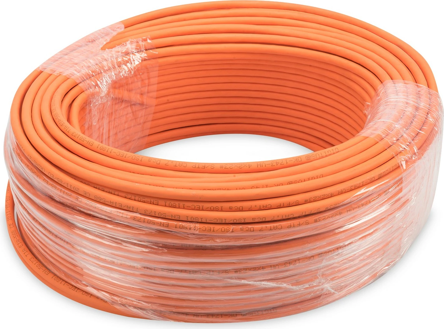 Kabllo rrjeti Digitus Cat7, 100m, S/FTP, portokalli