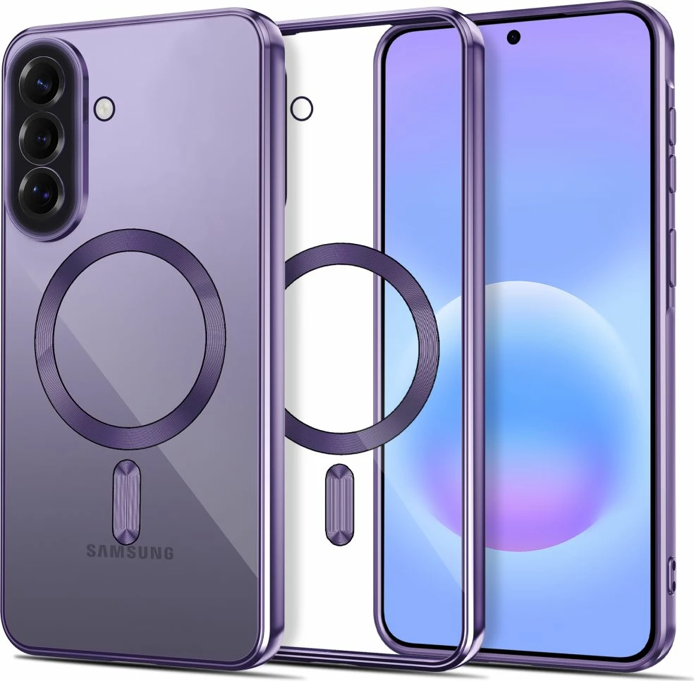Mbështjellës Tech-Protect MagFlex MagSafe për Samsung Galaxy A57 5G, transparent vjollcë