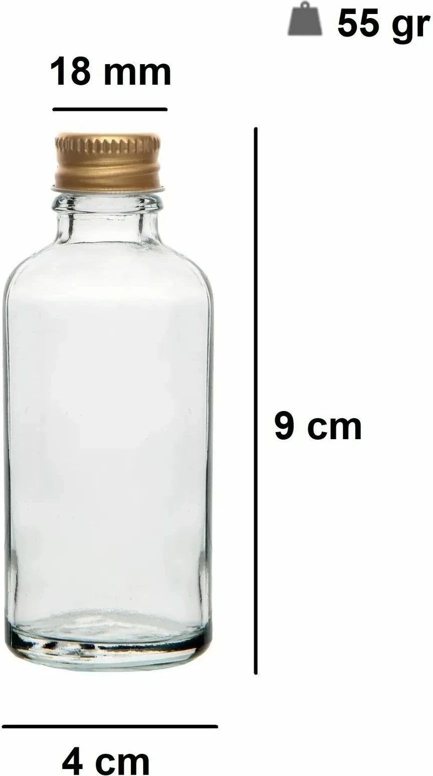 Set shishe qelqi (12 copë), Hermia Concept, kapak ari, Tu-12Lıgoldkapaklı