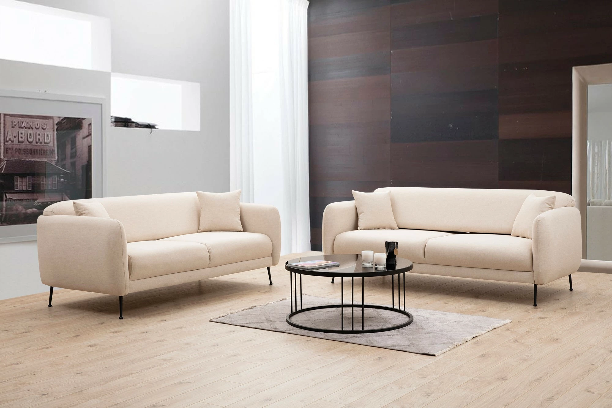 Divan-krevat treshe, Atelier del Sofa, Sevilla, bezhë