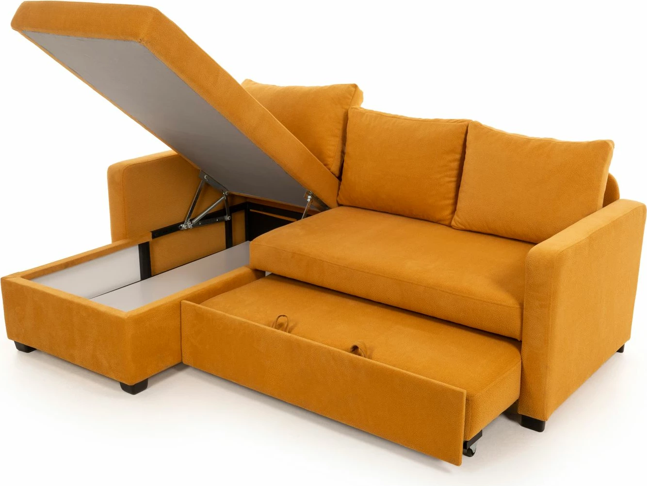 Kënd-sofë krevati, ngjyrë mustard, Atelier del Sofa, Kado
