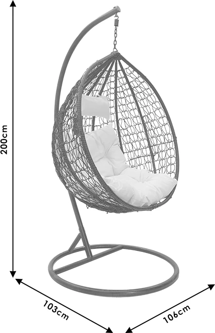 Karrige varëse për kopsht, ngjyrë kafe-bezhë, Zafer, 106x103x200 cm