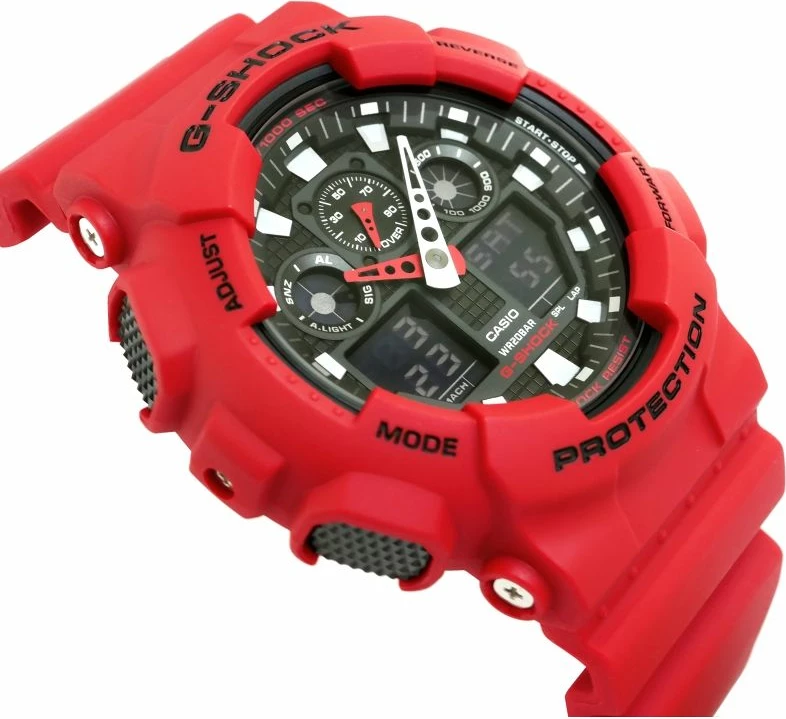 Orë dore për meshkuj Casio G-Shock, e kuqe