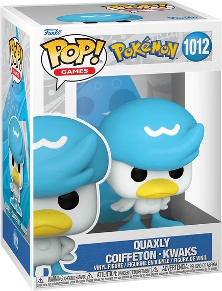 Figurinë vinili Funko POP! Pokémon Quaxly, e kaltër/bardhë