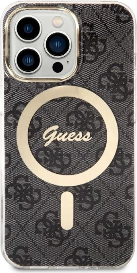 Set mbështjellës Guess GUBPP13LH4EACSK me karikues wireless për iPhone 13 Pro, MagSafe, zi