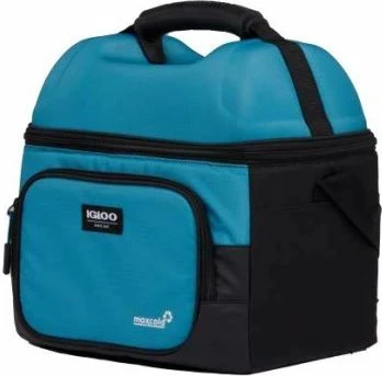 Çantë ftohëse IGLOO Latitude 22, kapacitet 22 kanaçe, MaxCold izolim, material i ricikluar GRS, blu/zezë, paketim 2 copë