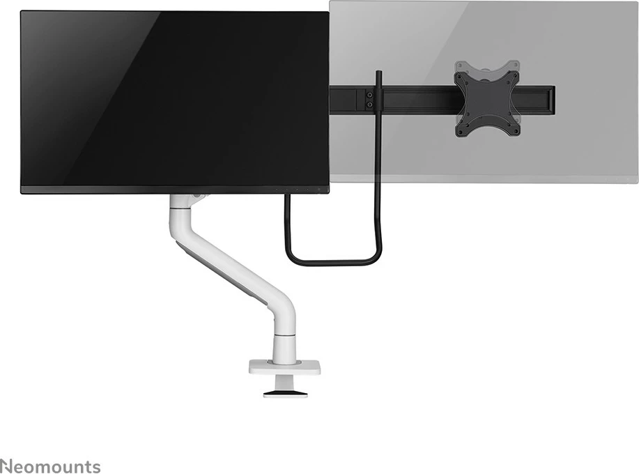 Krah monitori Neomounts DS75S-950WH2, për 2 ekrane, gas spring, Topfix, bardhë