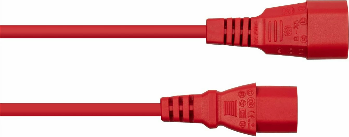 Kabllo zgjatëse rryme Kabelmeister C14-C13, 5m, e kuqe