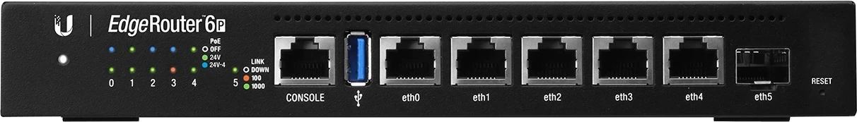 Router Ubiquiti ER-6P, 5x Gigabit, 24V passive PoE, 1xSFP