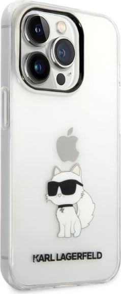 Mbështjellës iPhone Karl Lagerfeld KLHCP14XHNCHTCT, Choupette, për iPhone 14 Pro Max 6.7", Transparent