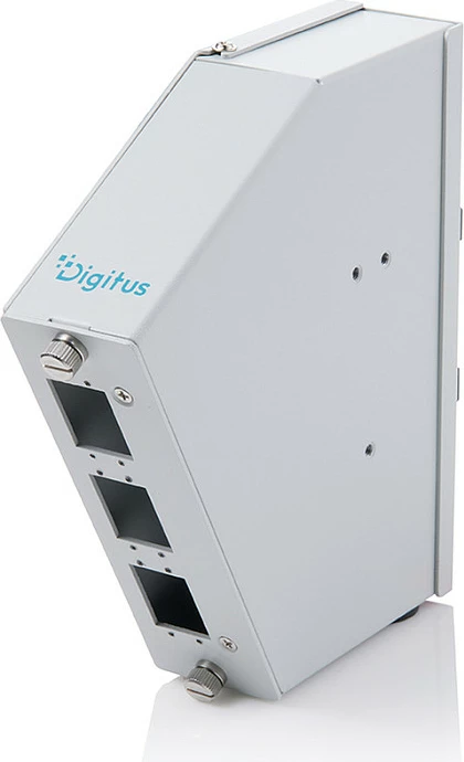 Panel optik fibër optike Digitus LWL Hutschiene 6x SC DX/LC Quad, alumin, gri