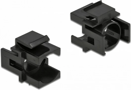 Kapak Keystone DeLOCK, vrimë 12.5 mm, 4 copë, i zi