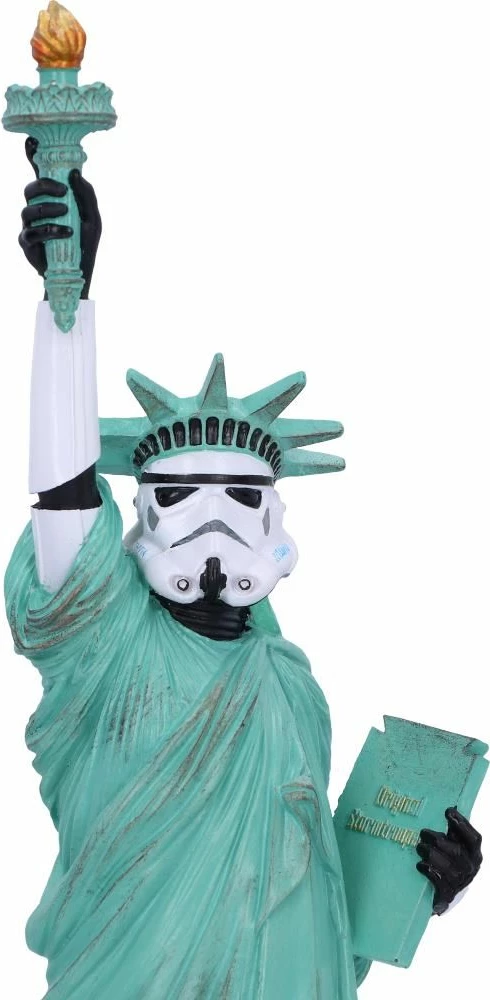 Figurinë NEMESIS NOW Stormtrooper What a Liberty, resin, e pikturuar me dorë, jeshile