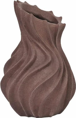 Vazo RUST, ngjyrë okër, resin EKAI, 18x18.3x27.8cm