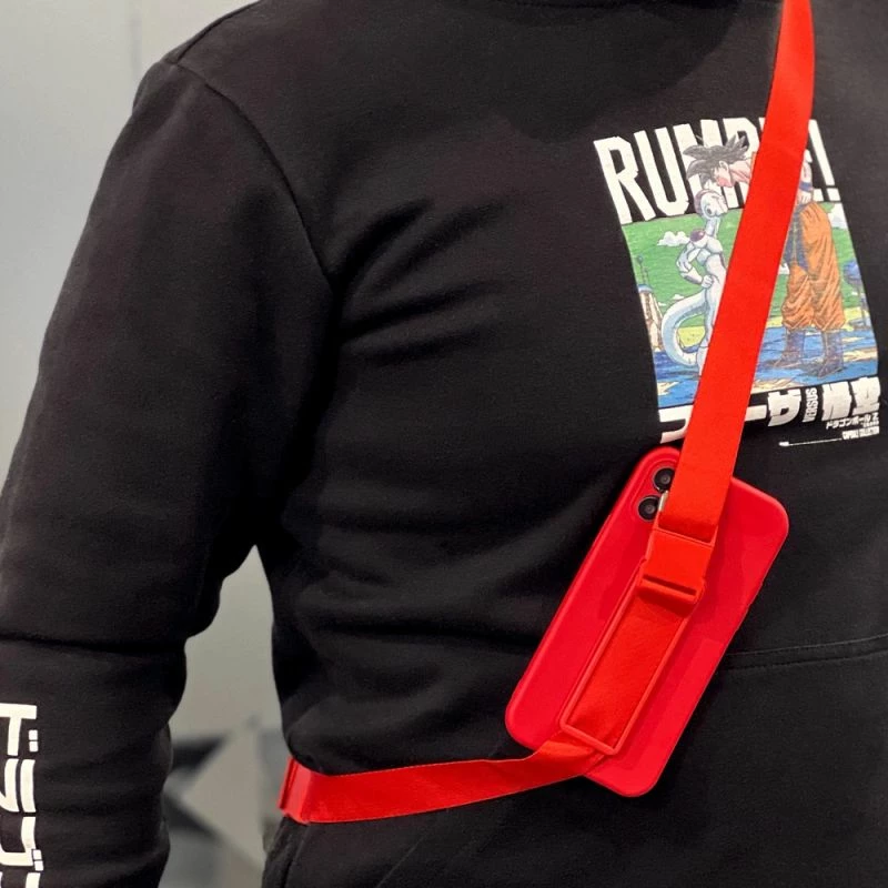 Kapak telefoni me litar Hurtel për iPhone 12, kaltër [Ngjyra: Kaltër]