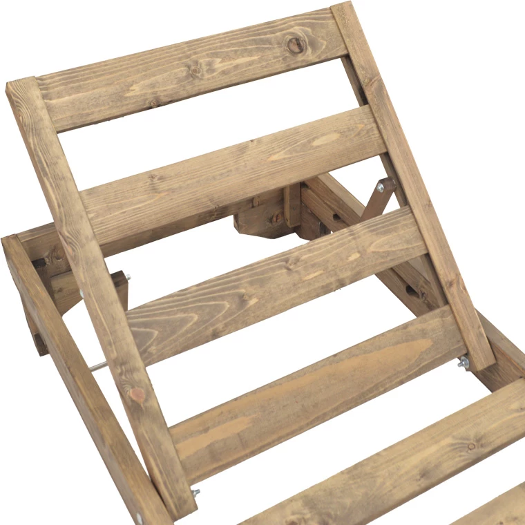 Shezlong Fendy, dru bredhi, ngjyrë arre, 71.5x200x24cm