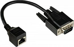 Kabllo adaptori GoodConnections 4945-MF, RJ-45 femër në RS232 mashkull, 0.1 m, e zezë