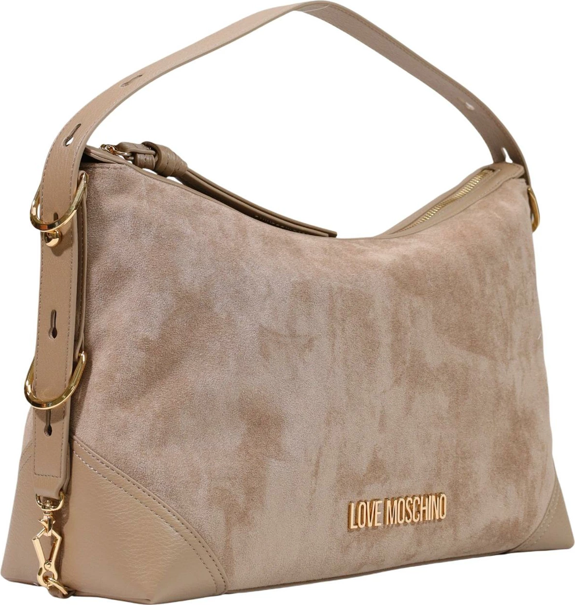 Çantë shpatulle Love Moschino JC4090PP, bezhë