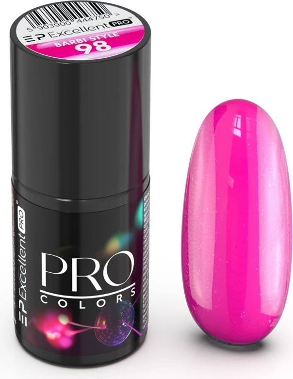 Llak për thonj për femra Excellent PRO Pro Colors Hybrid 98 Barbi Style 7g