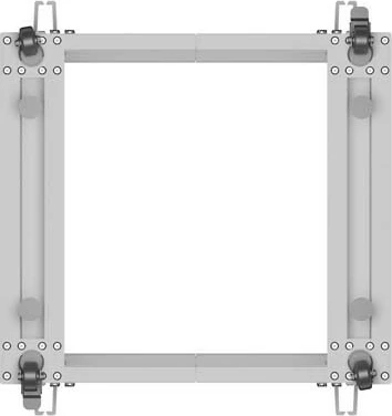 Stendë RACK e hapur 19", Lanberg OR01-6109-S, 9U, 600x600 mm, thellësi e rregullueshme 576–1034 mm, kapacitet 600 kg, gri RAL 7035