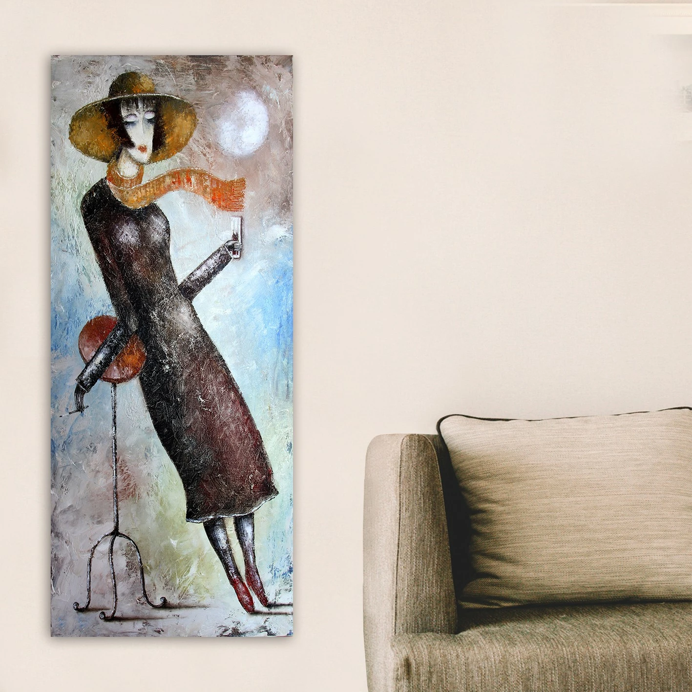 Pikturë dekorative në kanavacë, shumëngjyrëshe, DKY314553113_50120, 50x120cm