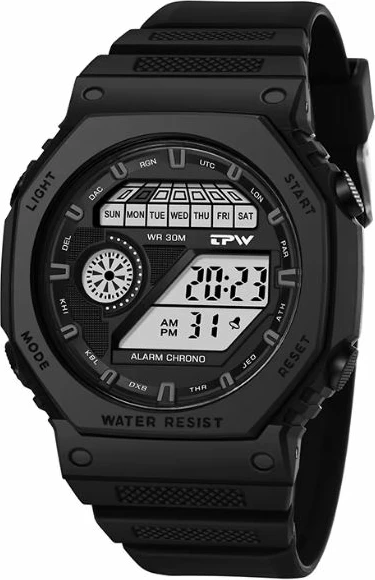 Orë digjitale sportive TPW ODJ1, zezë