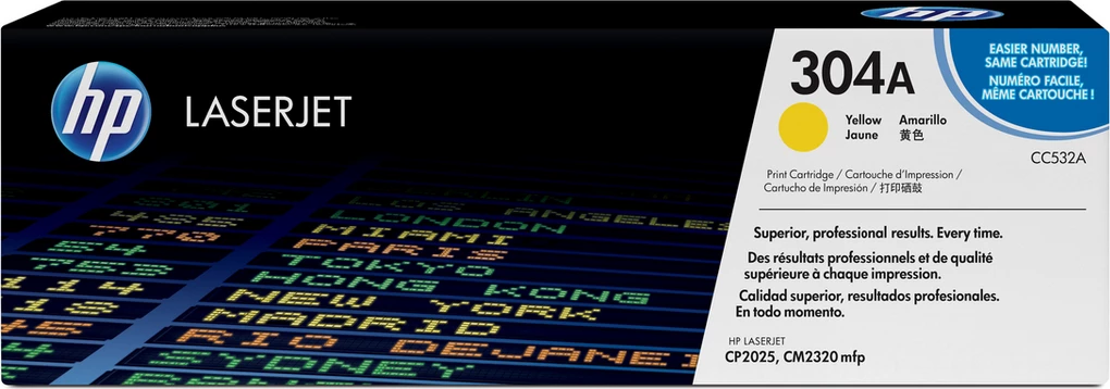 Toner HP 304A / CC532A, rendiment 2800 faqe, standard, e verdhë