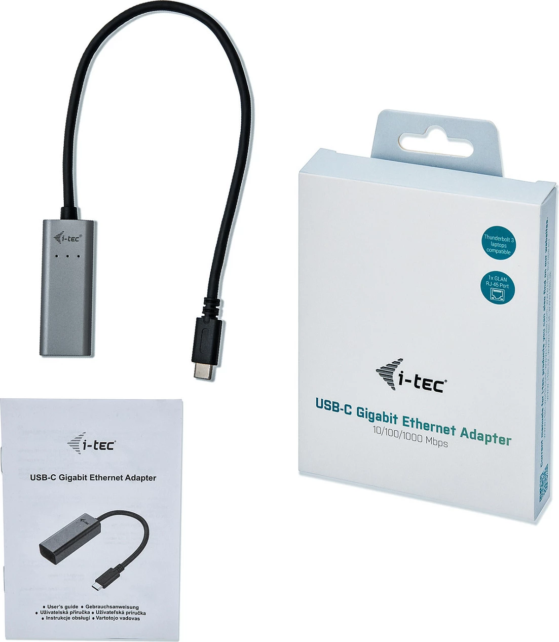 Adapter Ethernet USB-C i-tec Metal Gigabit, 1x RJ-45, 10/100/1000 Mbps, Gri