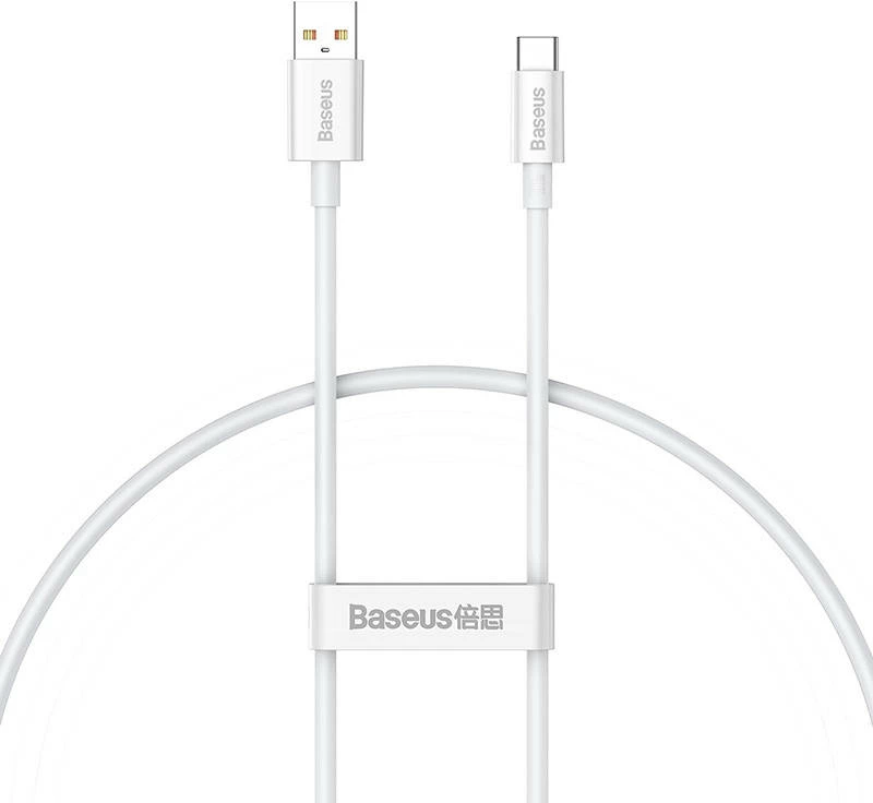 Kabllo USB në USB-C Baseus Superior, 100W, 0.25m, e bardhë