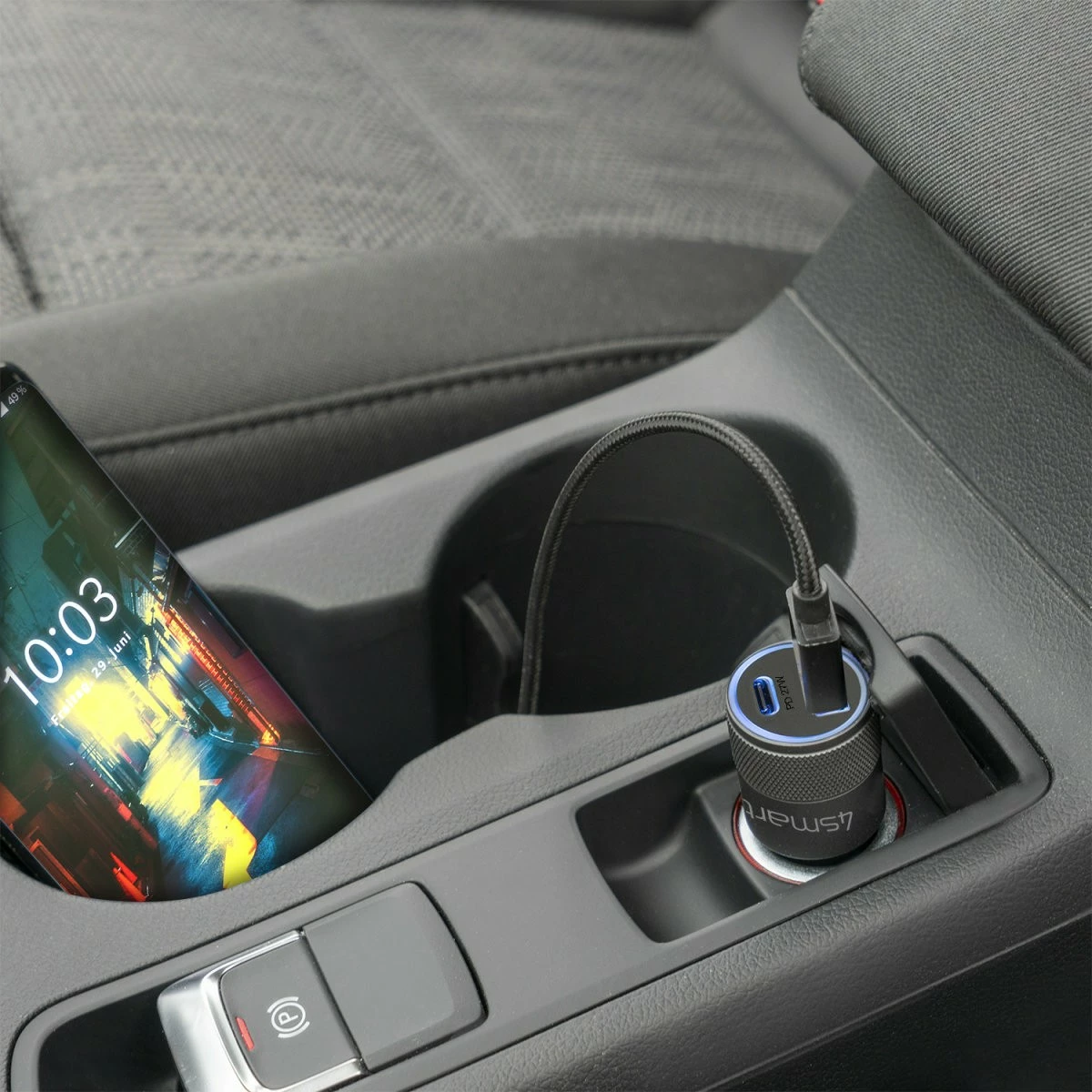 Karikues auto 4smarts 464448, 12 V, 3 A, i zi