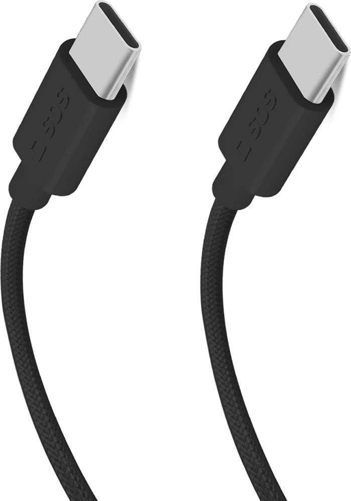 Kabllo USB-C në USB-C SBS TECABLETISSUETCK, 1.5m, 60W, e zezë