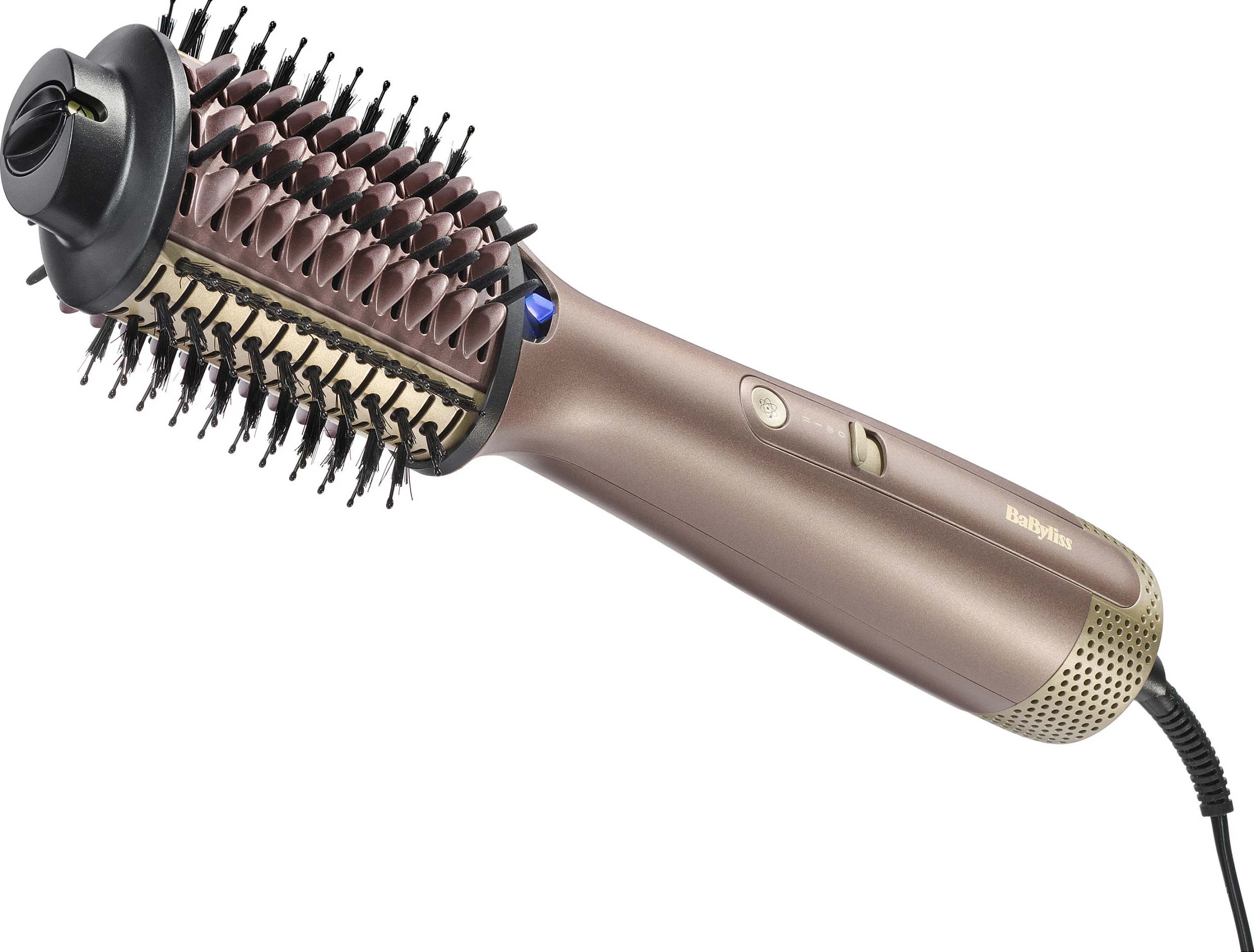 Furçë me ajër të nxehtë BaByliss Air Volume, 2 shpejtësi, 2 nivele nxehtësie, auto-off 60 min, rozë e artë