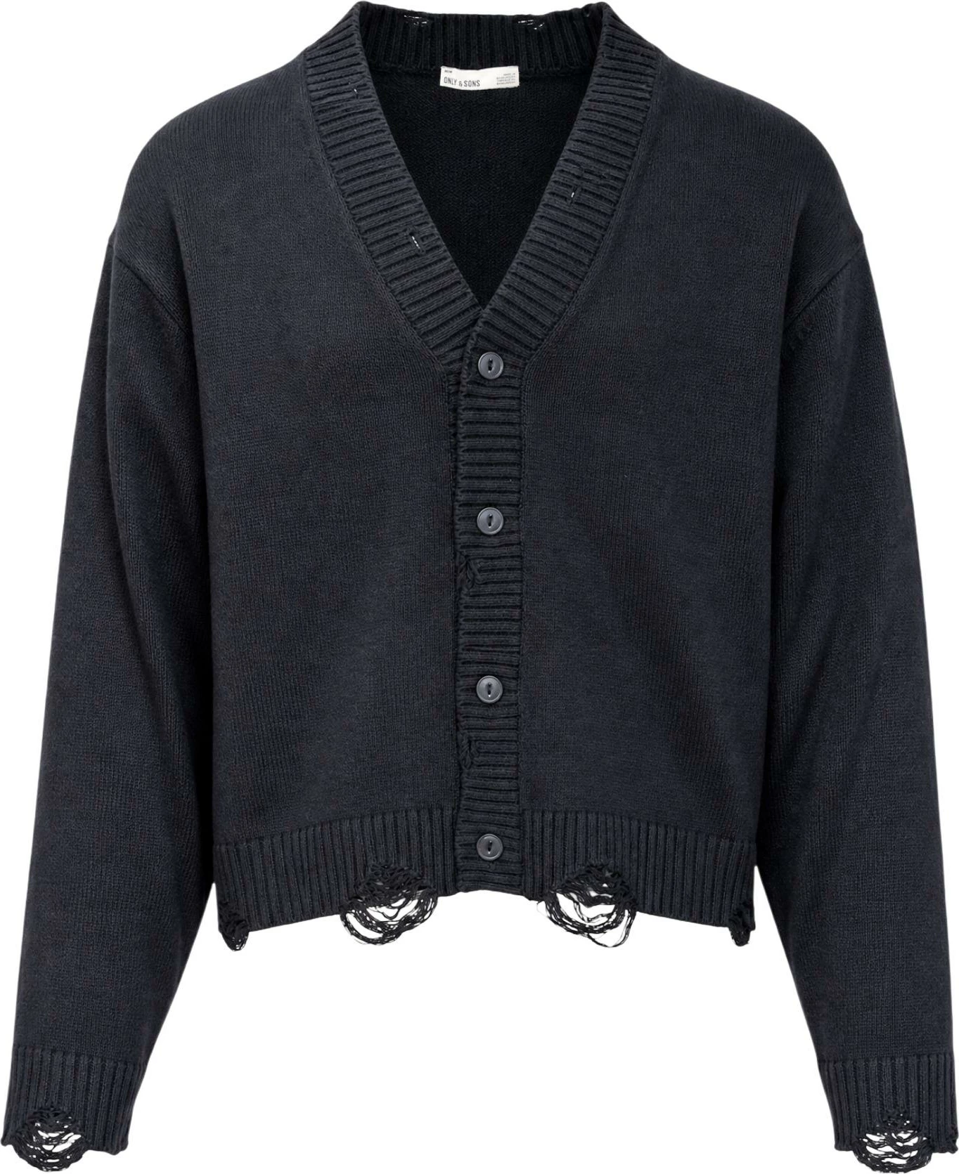 Xhemper kardigan për meshkuj Only & Sons Onstune Ds Crop 22039814, i zi [Madhësia: XL]