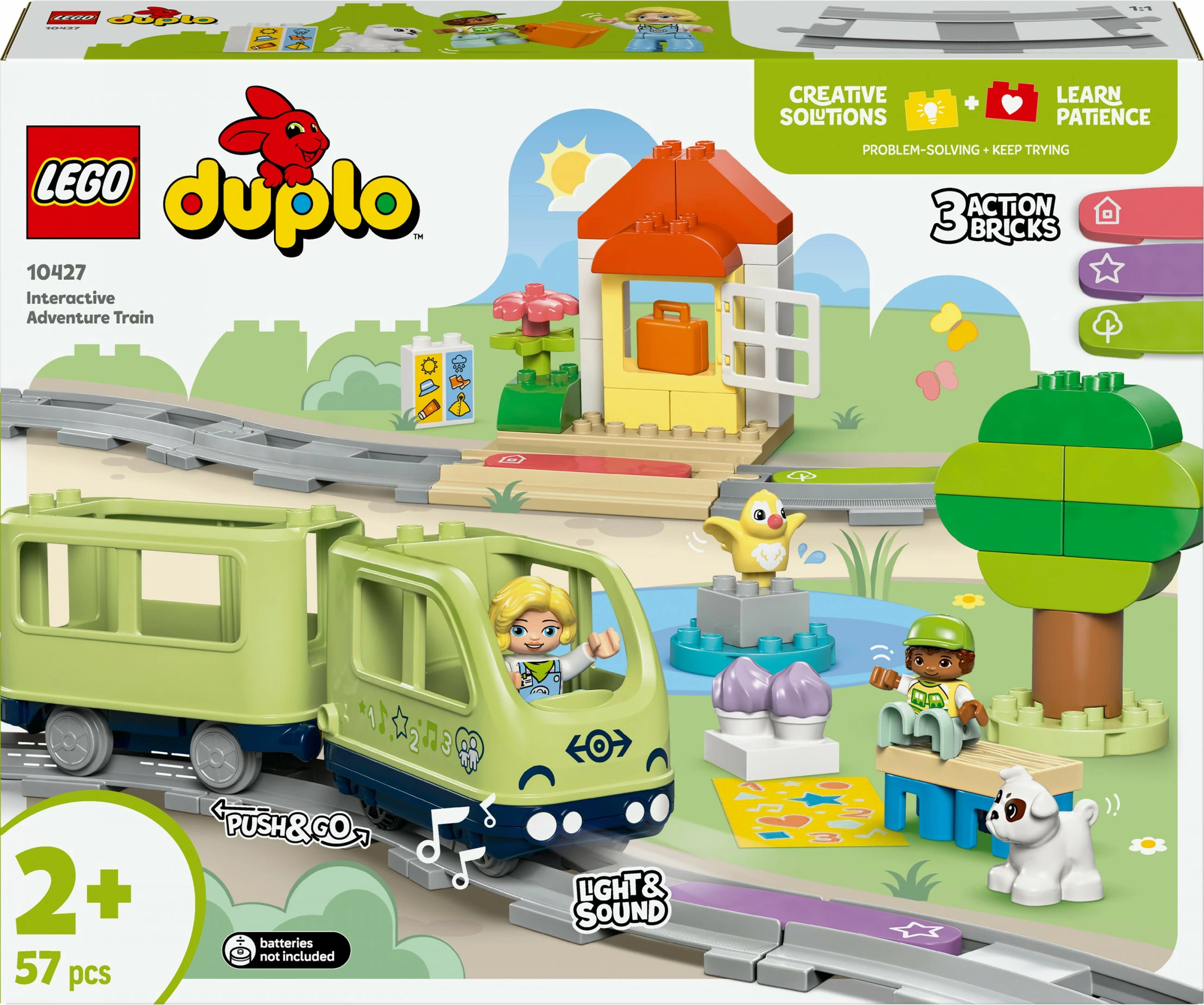 Set ndërtimi LEGO DUPLO 10427, tren interaktiv, 57 pjesë, shumëngjyrësh