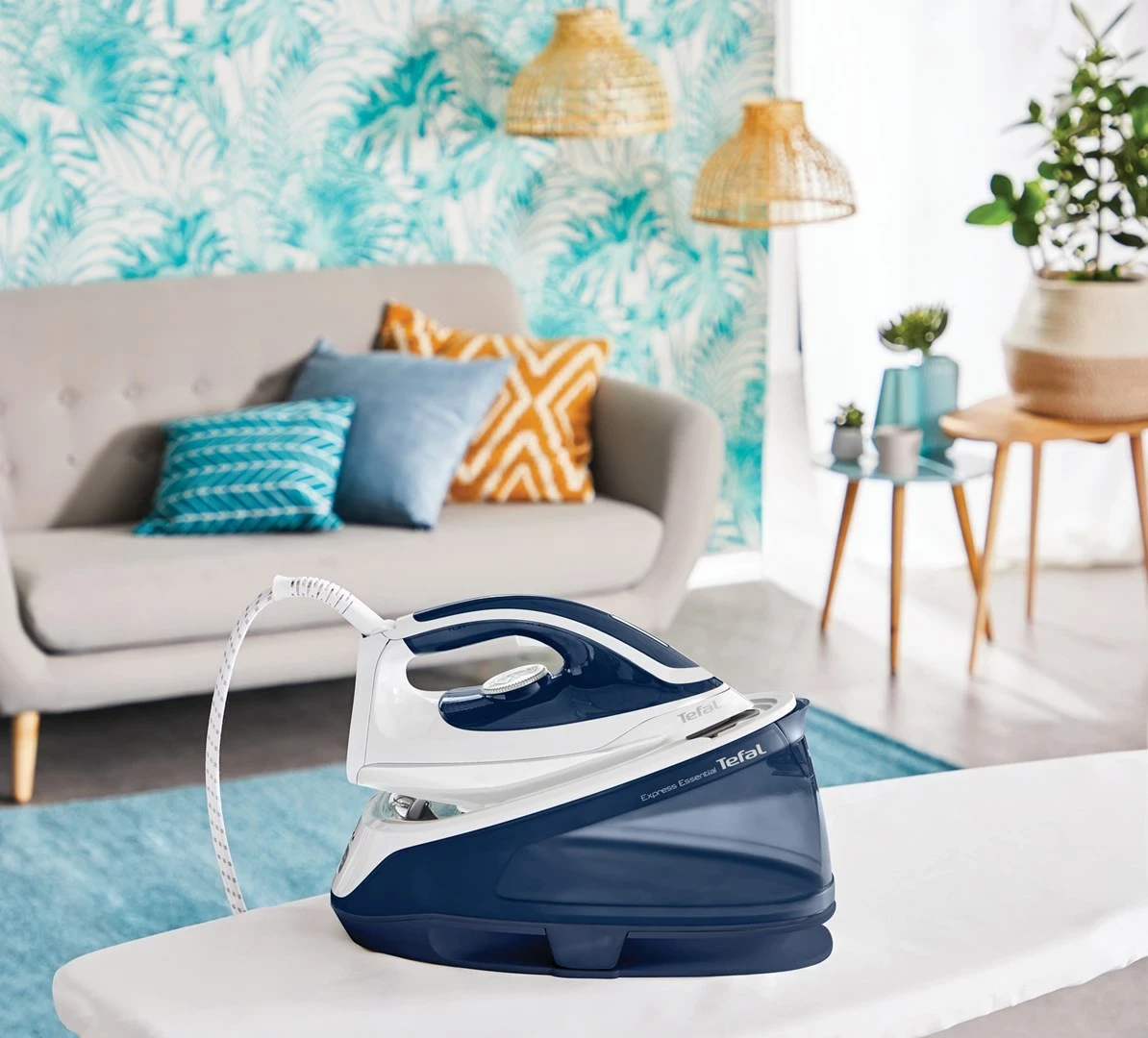 Hekur Tefal Express Essential SV6116, 2200 W, 1.4 L, Bardhë, Blu