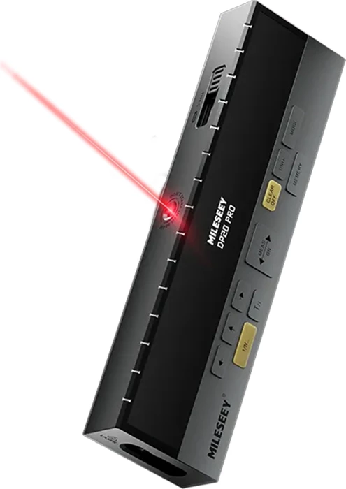Distancmetër lazer Mileseey DP 20 Pro 120 m, Bluetooth, OLED, e zez/gri, set me çantë
